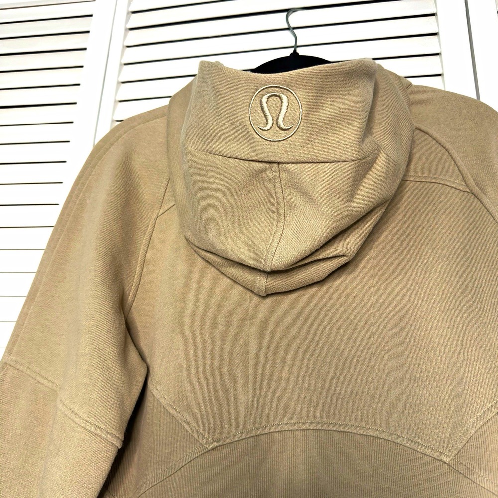 Lululemon Scuba Full-Zip Hoodie XS/S Tan Beige Classic Fleece Workout Casual